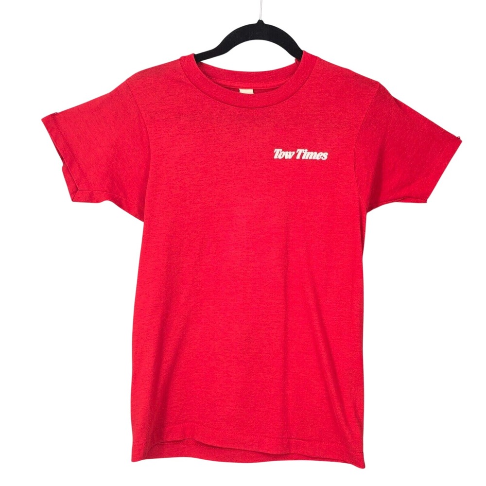 Vintage Screen Stars T-Shirt Tow Times Magazine Woman‎ Medium Red by Made in USA